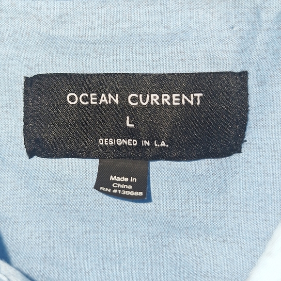 Ocean Current Multicolor Striped Short Sleeve Casual Button-down Shirt In A Larg - Picture 2 of 9